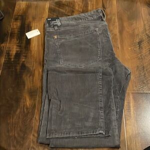 Gap  Ladies Gray Slim Straight Grey Cordouroys
